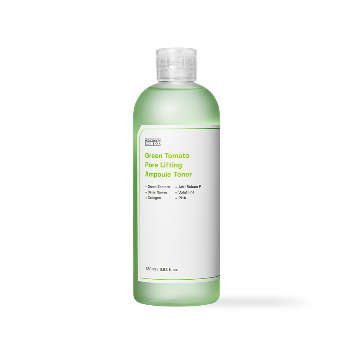 SUNGBOON EDITOR Green Tomato Pore Lifting Ampoule Toner 350ml — official product image 1