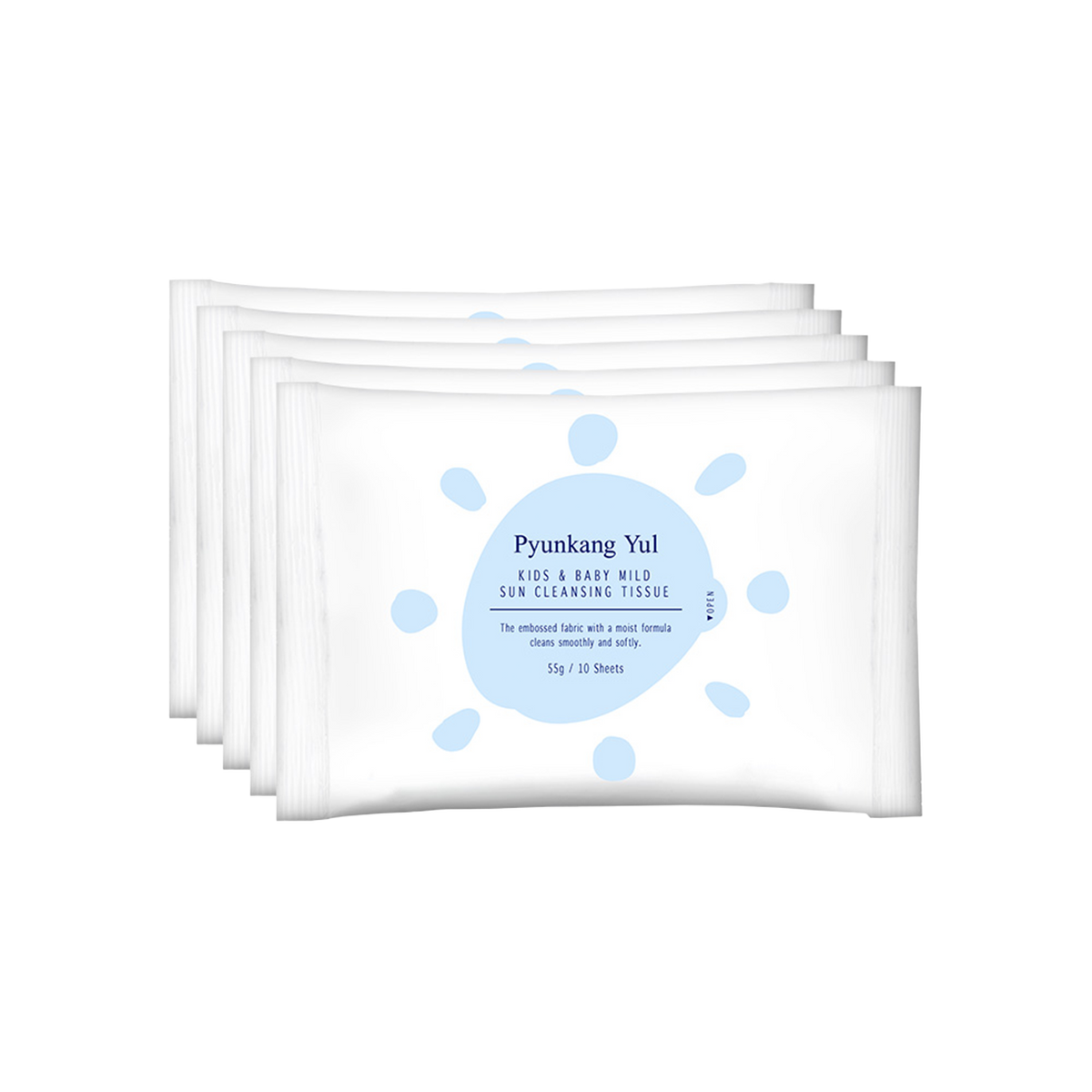 Pyunkang Yul Kids & Baby Mild Sun Cleansing Tissue 10ea*5 official product gallery image 5