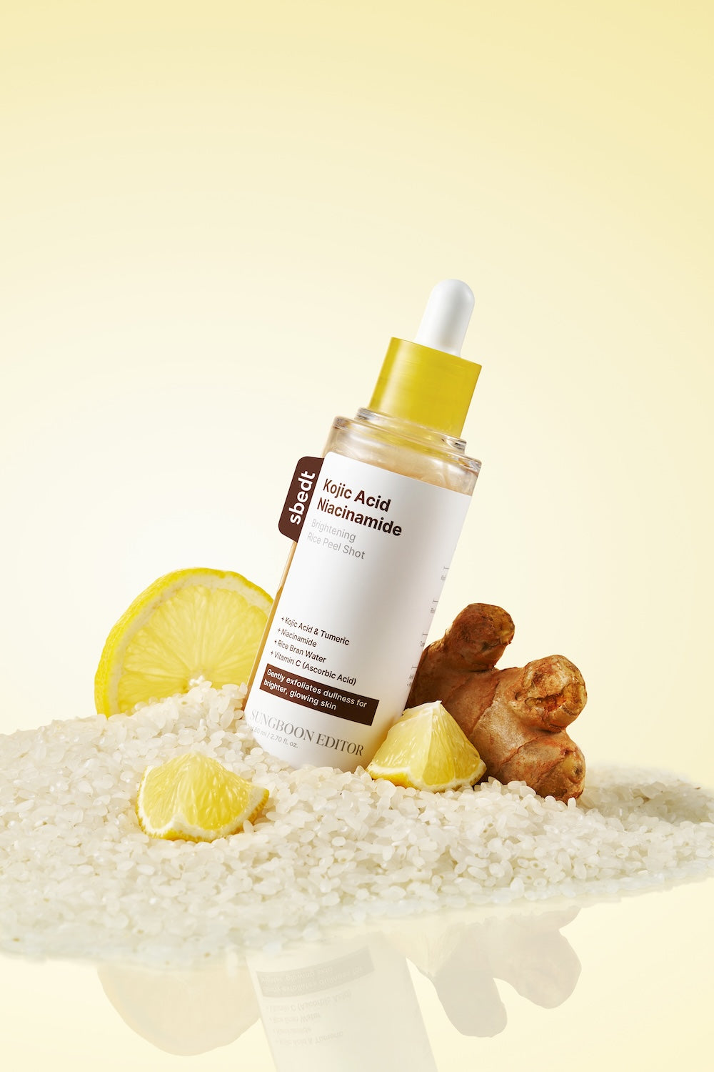 SUNGBOON EDITOR Kojic Acid Niacinamide Rice Peel Shot 80ml — official product image 4