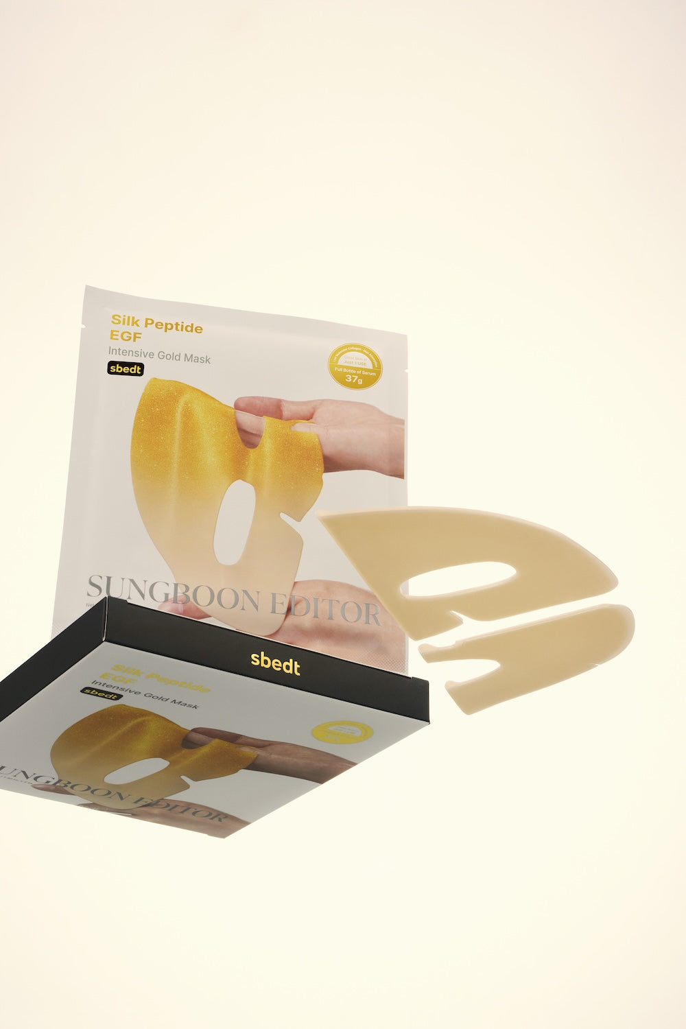 SUNGBOON EDITOR Silk Peptide EGF Intensive Gold Mask 37g*4ea — official product image 6
