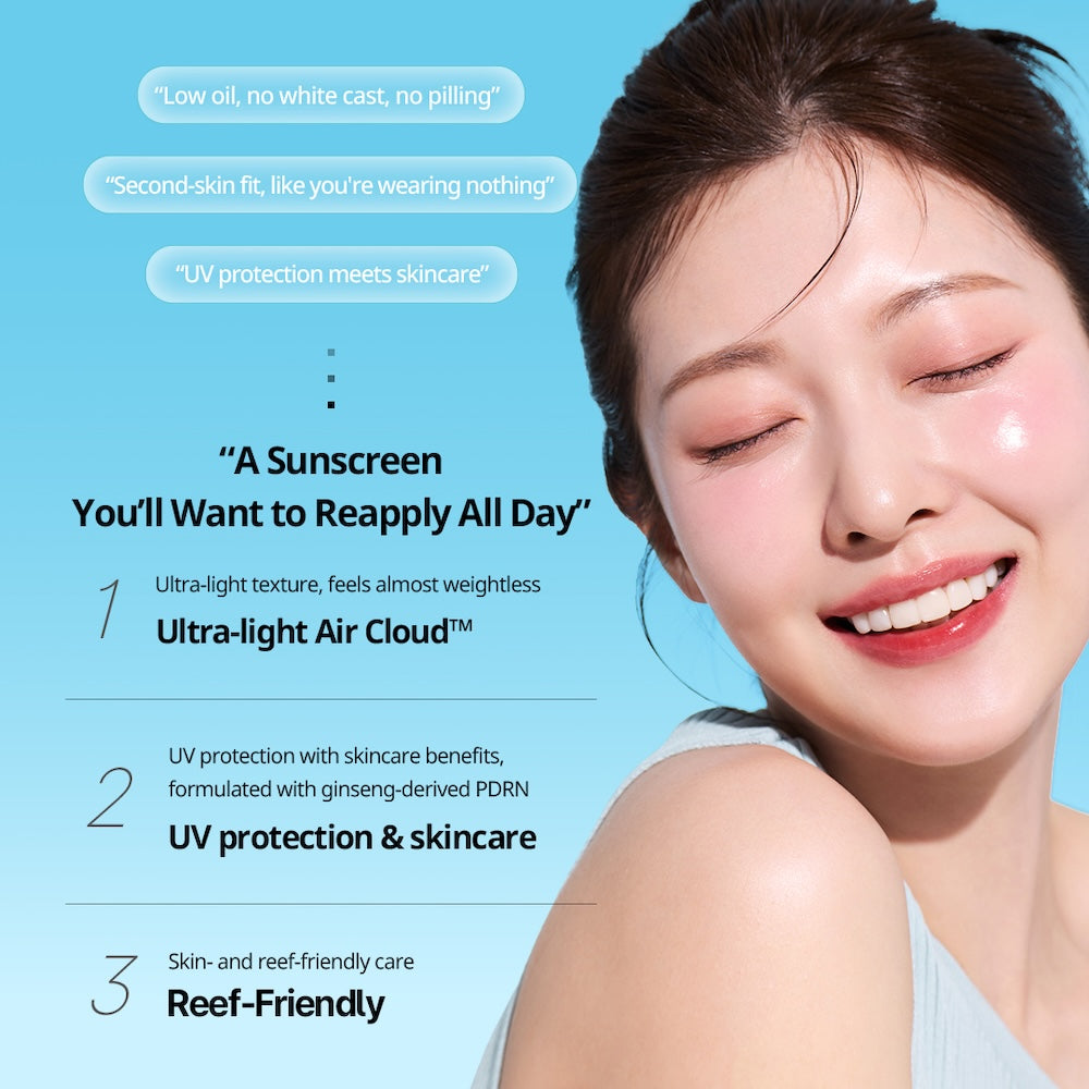 VT Cosmetics PDRN Air Cloud Sunscreen 50ml - official product image 2