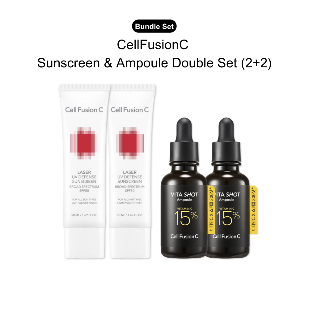 Bundle CellFusionC Sunscreen & Ampoule Double Set (2+2)