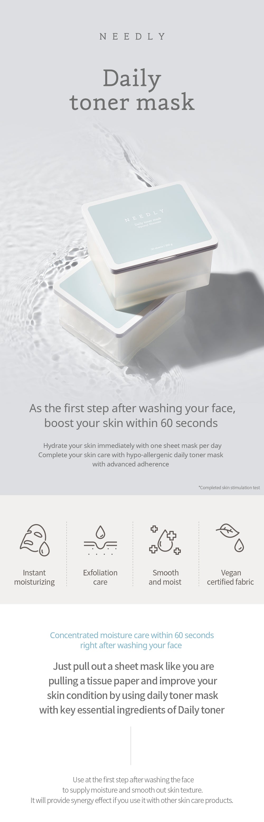 Needly Daily Toner Mask Pack 30 Sheets sheet mask image 3