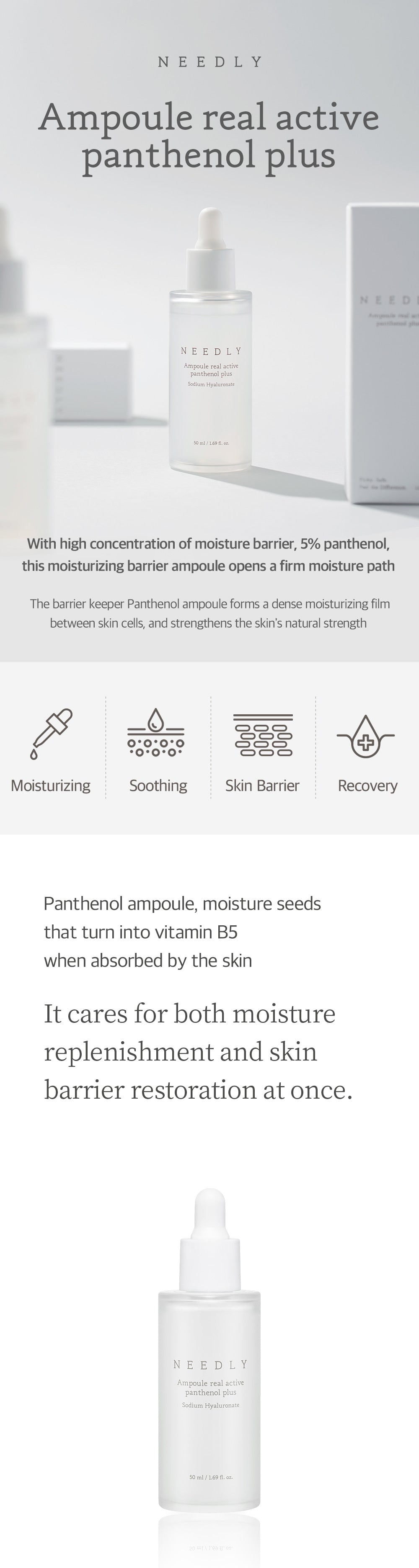 Needly Ampoule Real Active Panthenol Plus 50ml facial ampoule image 3