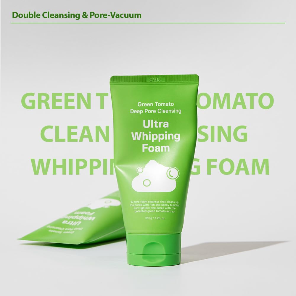 SUNGBOON EDITOR Green Tomato Deep Pore Cleansing Ultra Whipping Foam 120g — official product image 4