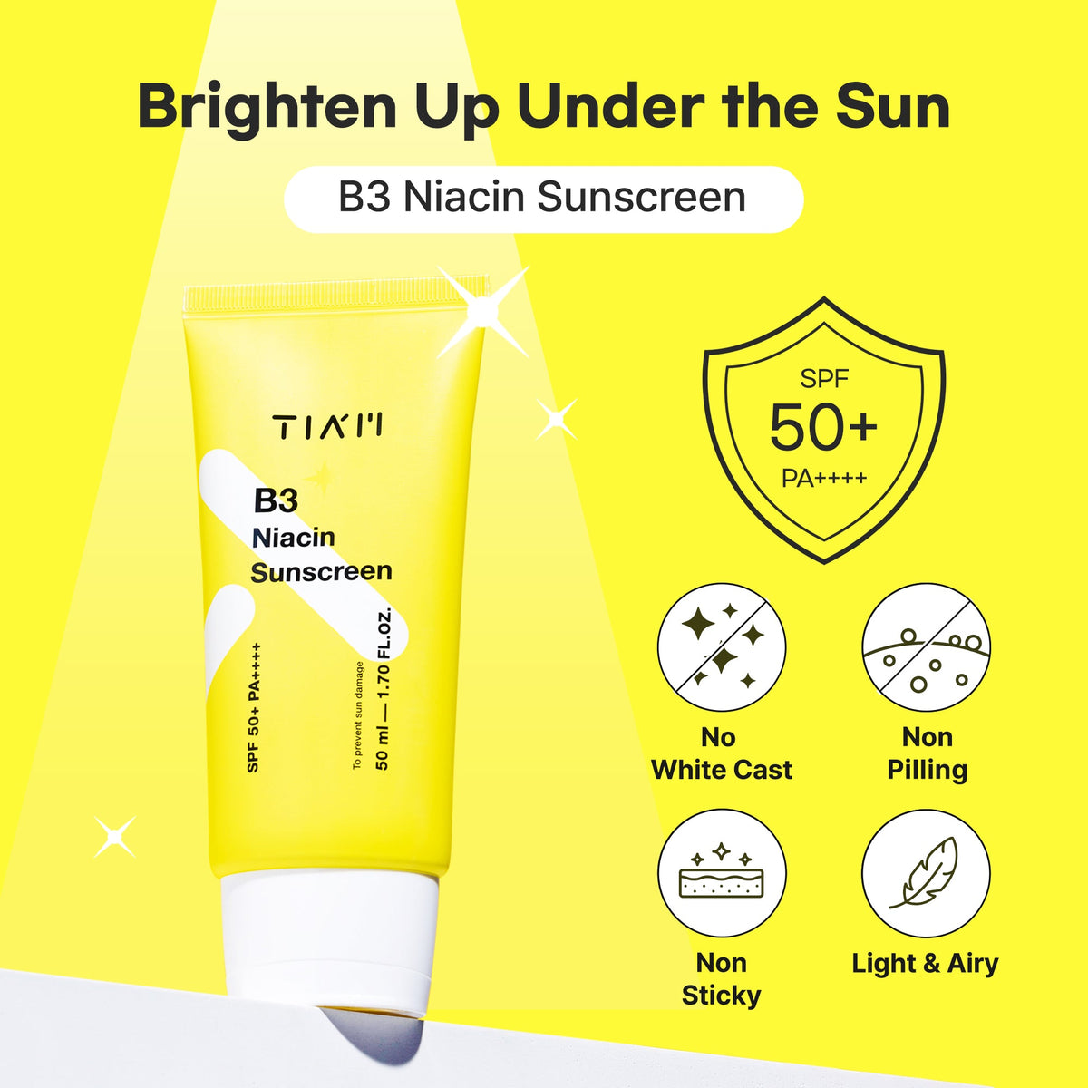 TIAM B3 Niacin Sunscreen 50ml — official product image 3