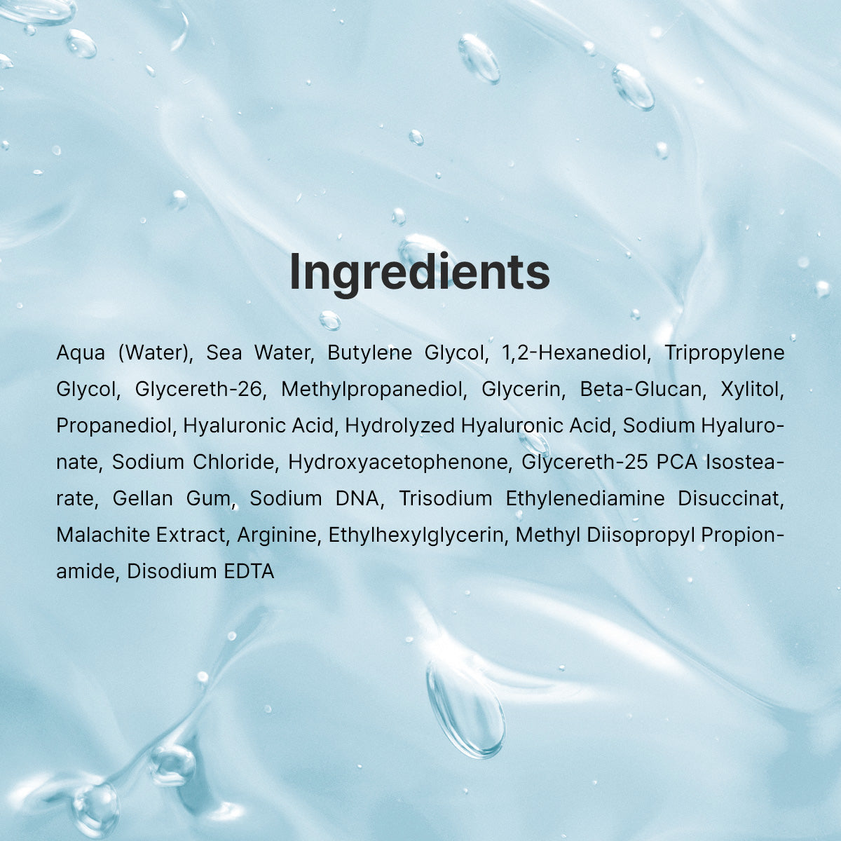 Dr.Althea Aqua Marine Jelly Mist 100ml official ingredient list