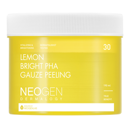 Neogen Lemon Bright PHA Gauze Peeling 190ml (30 Pads) — Neogen official product image