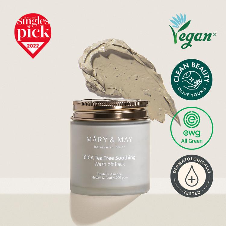 [Mary&amp;May] CICA TeaTree Soothing Wash off Pack 125g