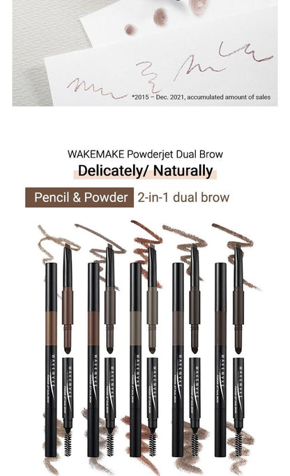 WAKEMAKE Powder Jet Dual Brow 0.75g - 