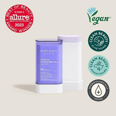 Mary&amp;May Vegan Peptide Bakuchiol Sun Stick SPF50+ PA++++ 18g