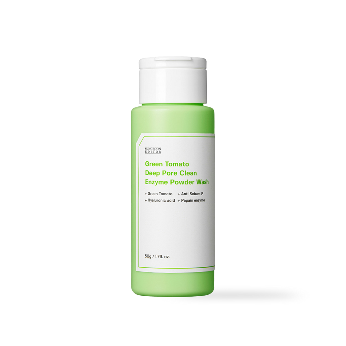 SUNGBOON EDITOR Green Tomato Deep Pore Clean Enzyme Powder Wash 50g — official product image 1