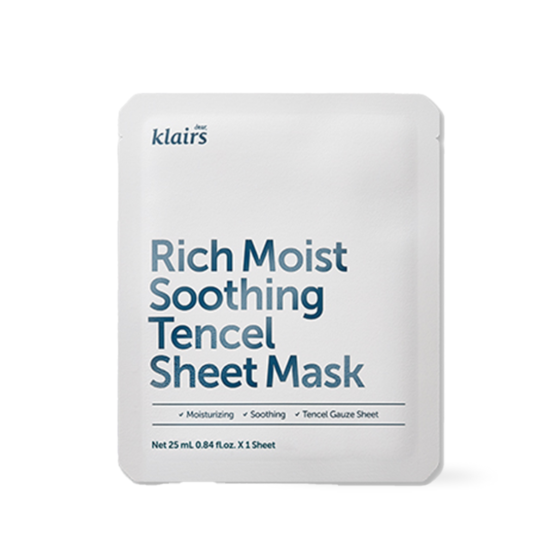 Dear Klairs Rich Moist Soothing Tencel Sheet Mask 25ml x 10ea — product photo