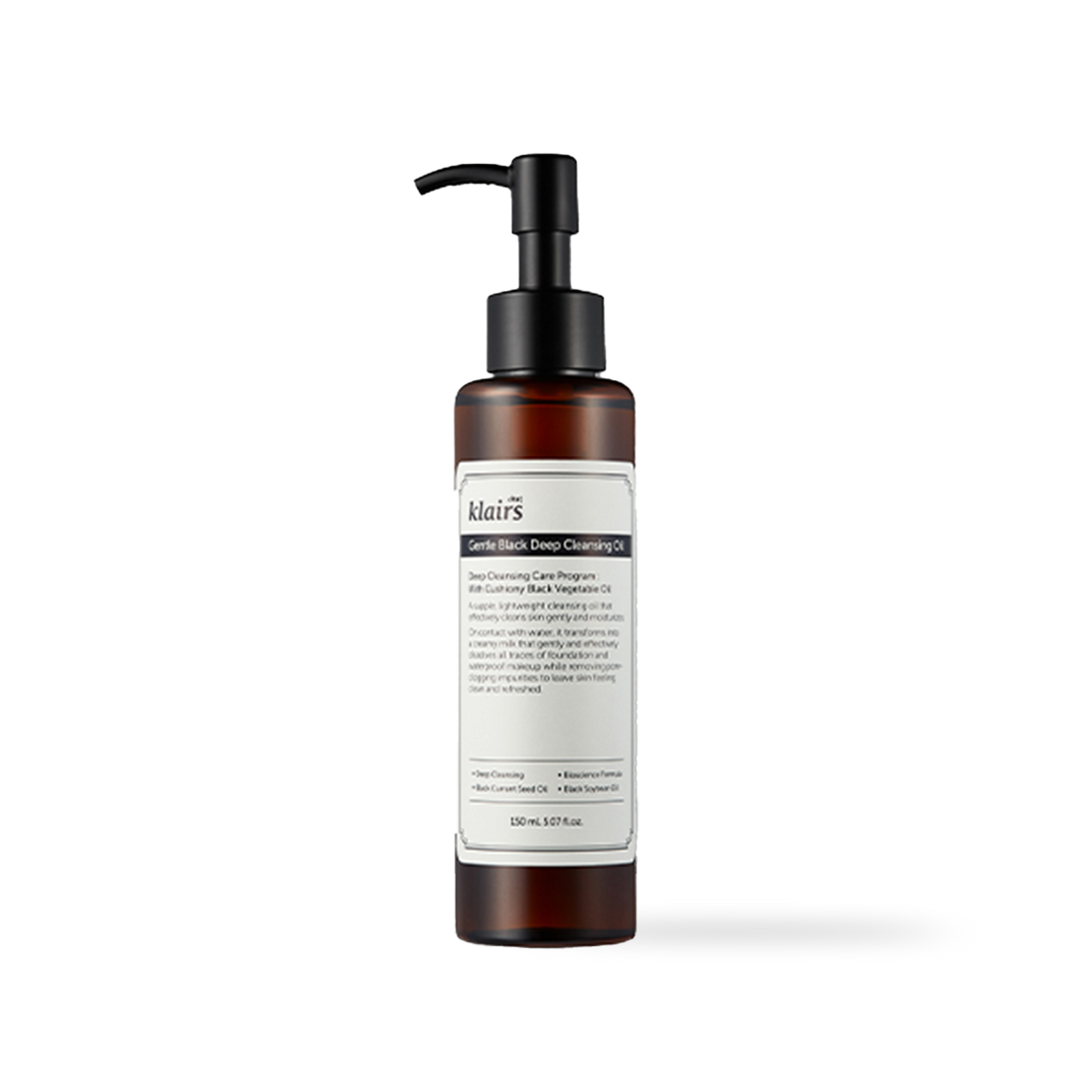 Dear Klairs Gentle Black Deep Cleansing Oil 150ml — product photo