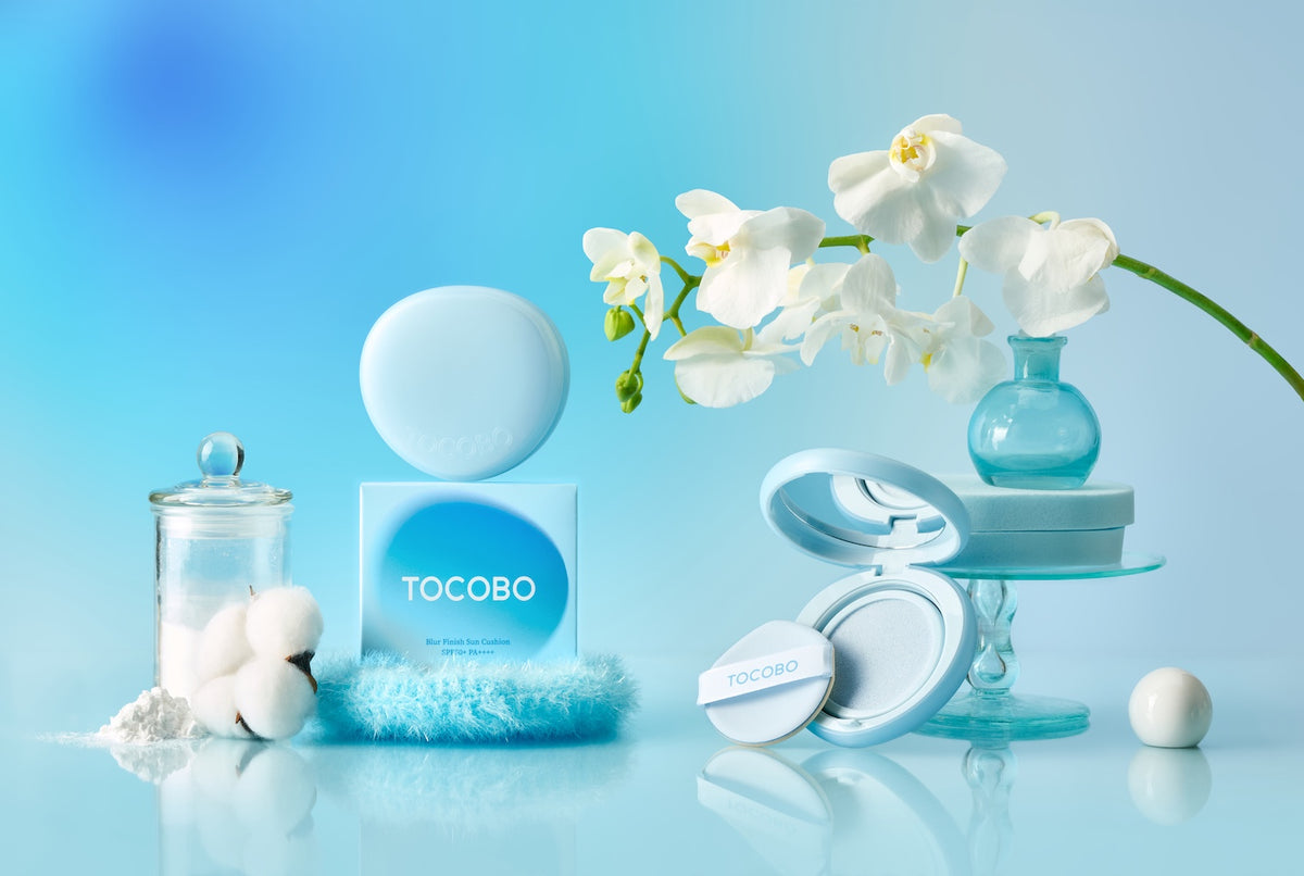 TOCOBO Blur Finish Sun Cushion 01 COTTON BLUE 13g - official product image 5