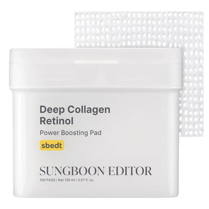 SUNGBOON EDITOR Deep Collagen Retinol Power Boosting Pad 150ml 100 pcs — official product image 3