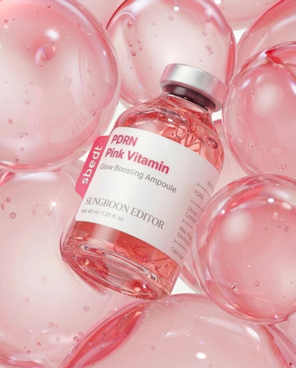SUNGBOON EDITOR PDRN Pink Vitamin Glow Boosting Ampoule 40ml — official product image 4