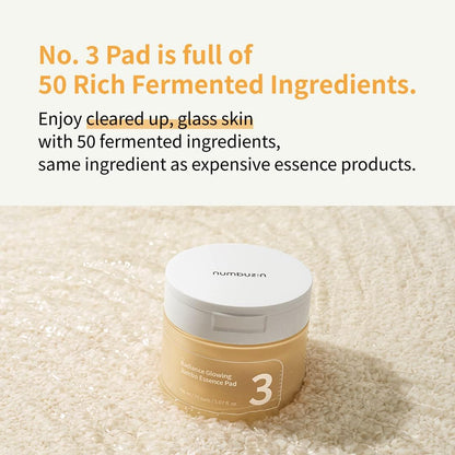 Numbuzin No. 3 Radiance Glowing Jumbo Essence Pads 70 ct, 150ml — official product image 6