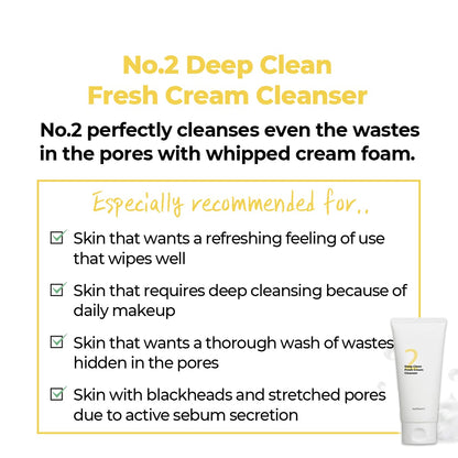 Numbuzin No. 2 Deep Clean Fresh Cream Cleanser 120ml — official product image 9