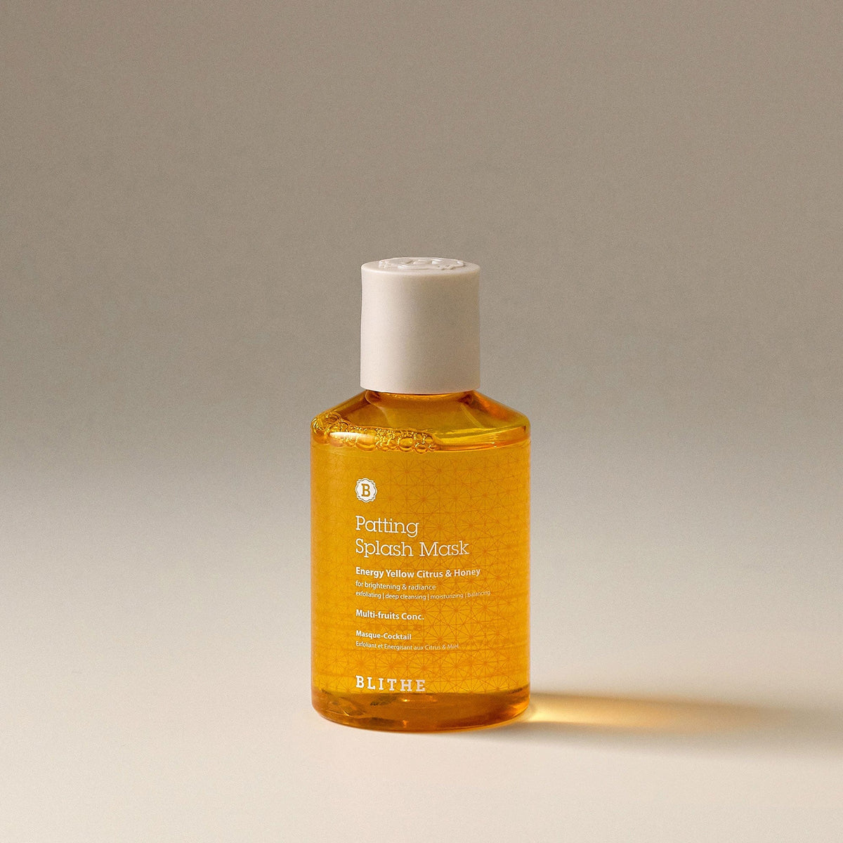 Blithe Patting Splash Mask Energy Yellow Citrus &amp; Honey 150ml bottle