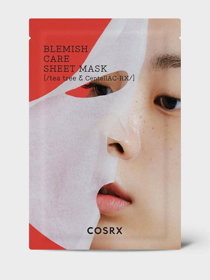 COSRX AC Collection Blemish Care Sheet Mask single sachet and sheet mask