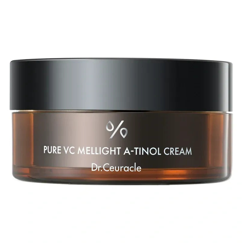 Dr.Ceuracle Pure VC Mellight A-Tinol Cream 70g closed jar, front studio view