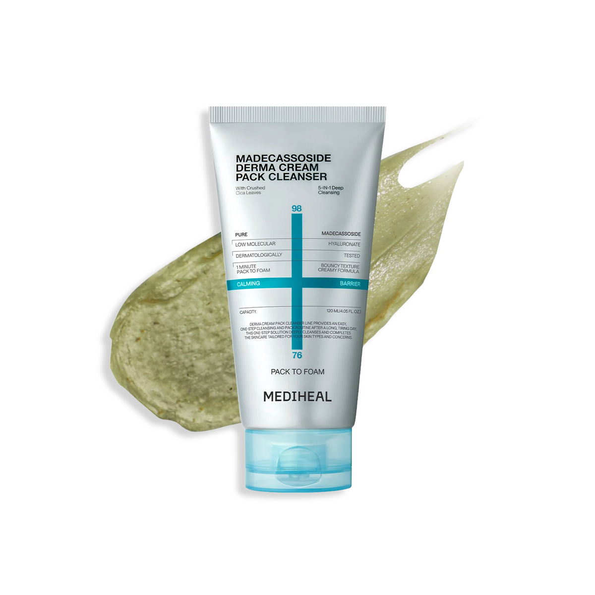 Mediheal Derma Cream Pack Cleanser Madecassoside 120ml product image 2