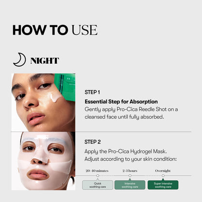 VT Cosmetics PRO CICA Reedle Shot 100 2STEP Hydrogel Mask - official product image 6